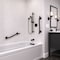 Keeney Mfg Smooth Wave Designer Grab Bar, Matte Black, 24", 24.00" L, Stainless Steel, Matte Black GB2022-24MB - alternate 5